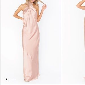 Showmeyourmumu bridesmaid rose gold luxe dress